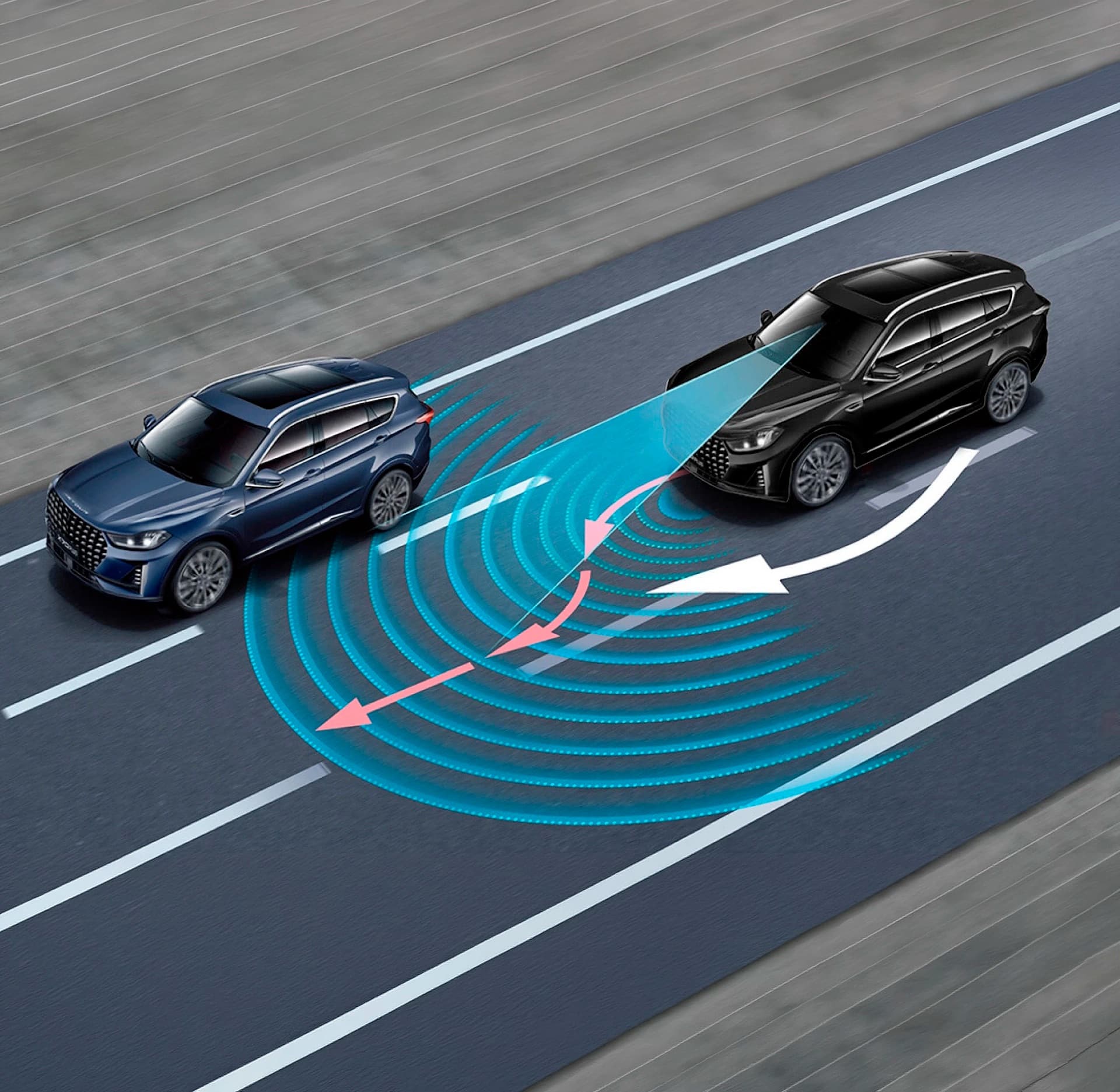 Jetour X70 Plus blind spot and lane change detection